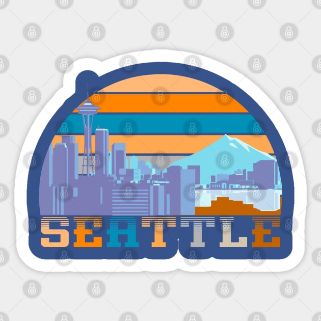 Seattle Sticker by Litaru